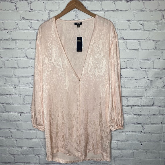 AFRM Milos Long Sleeve Wrap Minidress - Picture 2 of 10